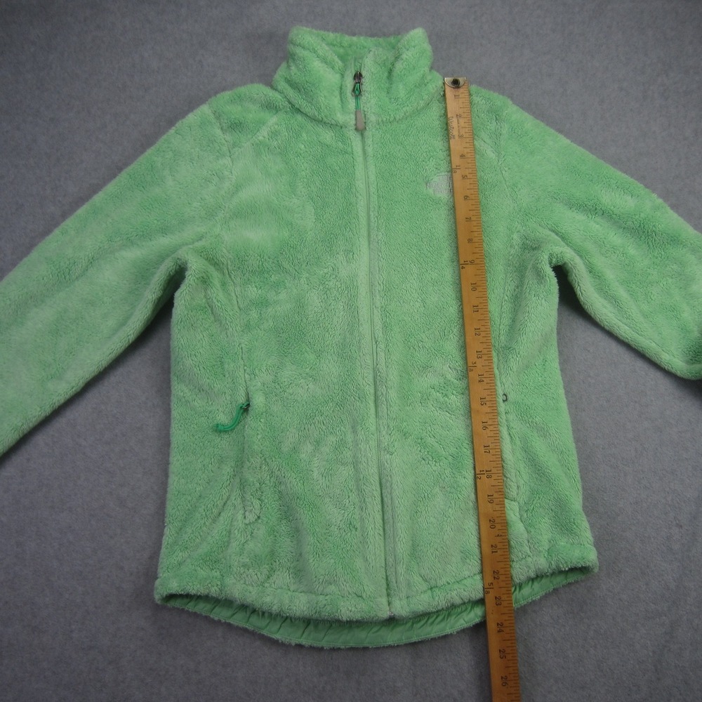 The North‎ Face Jacket Womens Small Green Full Zip Fuzzy Fleece Outdoor - Picture 10 of 16